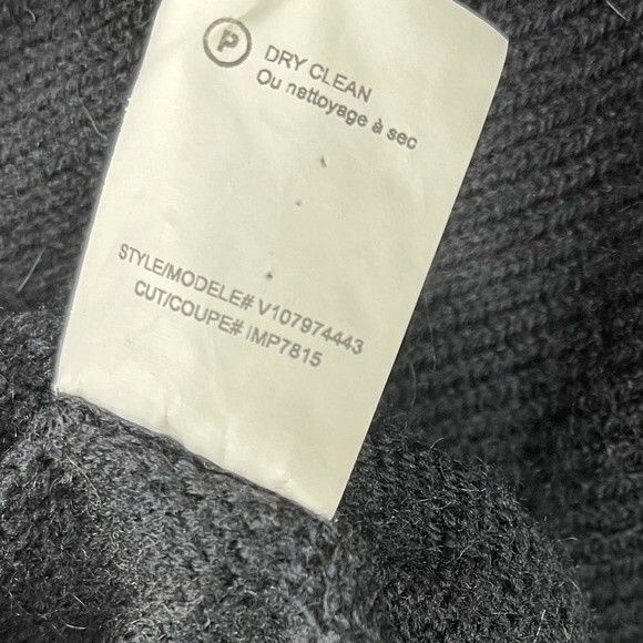 Vince Drape Front Cowl Neck Alpaca Wool Blend Boho Sweater in Black S Minimalist - Picture 6 of 9